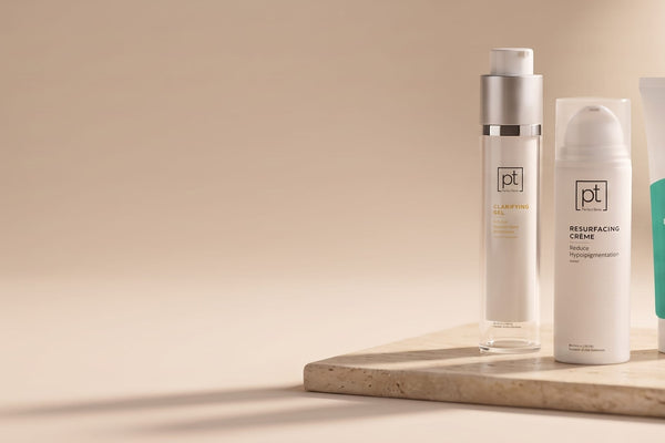 Perfec-Tone Clarifying Gel, Resurfacing Crème and Exfoliating Cleanser, the routine for post inflammatory hyperpigmentation
