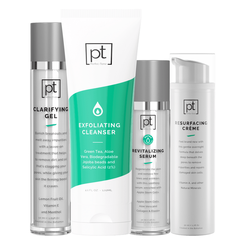 Perfec-Tone Hyperpigmentation Starter Kit: Exfoliating Cleanser, Clarifying Gel and Resurfacing Crème