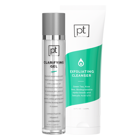 Exfoliating Cleansing System - 2-Step Acne Treatment Kit