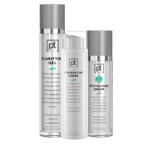 Gifted Glass Skin Kit by Perfec-Tone, featuring 3-step treatment for acne, dark spots, and hyperpigmentation