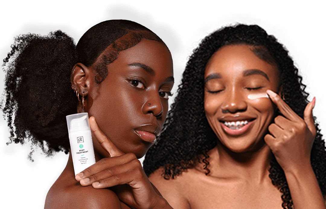 Skin Care Model with Darker Complexion