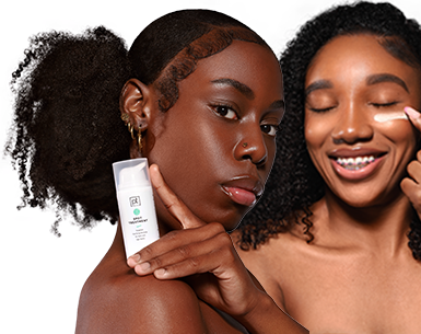 Skin Care Model with Darker Complexion