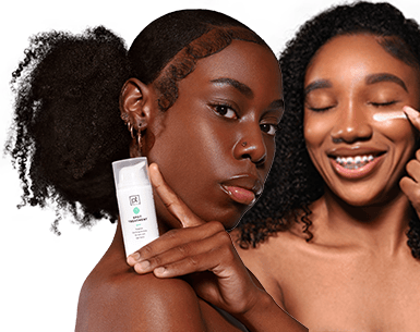 Skin Care Model with Darker Complexion